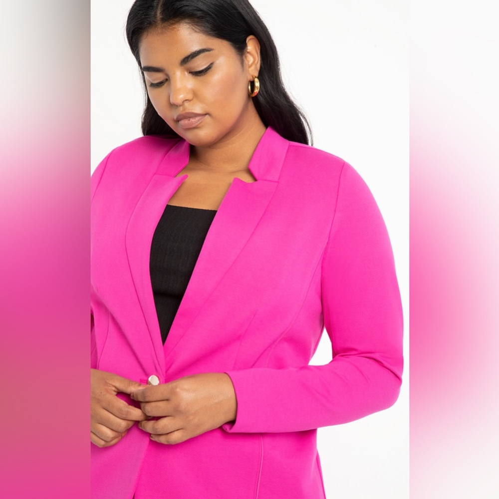 Eloquii Ultimate Suit Blazer in Pink